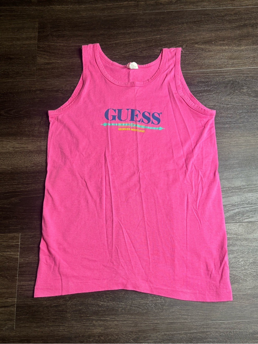 Women’s Vintage Guess Pink Tank Top Size L